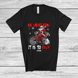 MacnyStore - Personalized Custom Name It Is To Ride; Amusing Christmas Santa Biker Riding Bicycle Lover T-Shirt