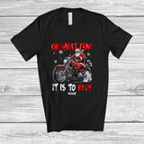 MacnyStore - Personalized Custom Name It Is To Ride; Amusing Christmas Santa Biker Riding Motorcycle T-Shirt