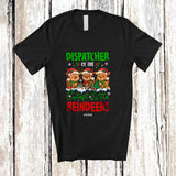 MacnyStore - Personalized Custom Name Dispatcher Of Cutest Reindeers; Lovely Christmas Proud Jobs T-Shirt