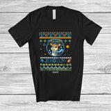 MacnyStore - Personalized Custom Name Jewdolph; Awesome Hanukkah Lights Sweater Reindeer; Family T-Shirt