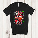 MacnyStore - Personalized Custom Name Ho3; Amusing Christmas Candy Canes Pickleballs Player Team; Family T-Shirt