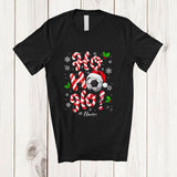MacnyStore - Personalized Custom Name Ho3; Amusing Christmas Candy Canes Soccer Player Team; Family T-Shirt