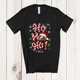 MacnyStore - Personalized Custom Name Ho3; Amusing Christmas Candy Canes Volleyball Player Team; Family T-Shirt