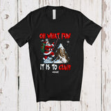 MacnyStore - Personalized Custom Name It Is To Climb; Awesome Christmas Tree Snowing Santa Climbing T-Shirt