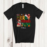 MacnyStore - Personalized Custom Name Merry Friendsmas; Adorable Christmas Friends Pug Owner Lover T-Shirt