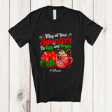 MacnyStore - Personalized Custom Name Your Sweaters Be Ugly And Bright; Humorous Christmas Coffee Family T-Shirt