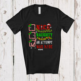 MacnyStore - Personalized Custom Name Nice Naughty An Attempt Was Made; Amusing Christmas List Santa T-Shirt