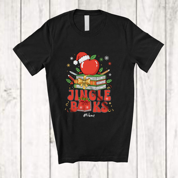 MacnyStore - Personalized Custom Name Jingle Books; Humorous Christmas Book; Teacher Librarian Group T-Shirt