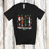 MacnyStore - Personalized Custom Name Four Santa Elf Reindeer Brush; Lovely Christmas Artist Group; Family T-Shirt