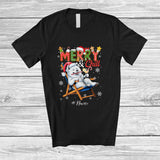 MacnyStore - Personalized Custom Name Merry And Chill; Lovely Christmas Holiday Vacation Santa Samoyed T-Shirt