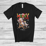 MacnyStore - Personalized Custom Name Merry And Chill; Lovely Christmas Holiday Vacation Santa Sproodle T-Shirt