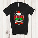MacnyStore - Personalized Custom Name Christmas Squad; Awesome Christmas Santa Snowing; Family T-Shirt