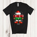 MacnyStore - Personalized Custom Name Librarian Squad; Awesome Christmas Santa Proud Jobs; Family T-Shirt