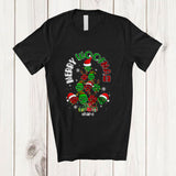 MacnyStore - Personalized Custom Name Merry Woofmas; Wonderful Christmas Tree Plaid Dog Paws Owner T-Shirt