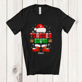 MacnyStore - Personalized Custom Name Teacher Squad; Awesome Christmas Santa Proud Jobs; Family T-Shirt