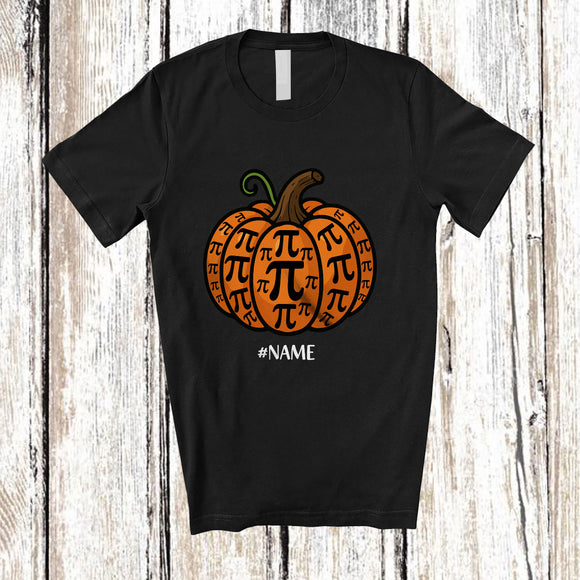 MacnyStore - Personalized Custom Name Pumpkin Pi Shape; Lovely Thanksgiving Math Science Teacher T-Shirt