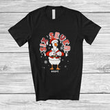 MacnyStore - Personalized Custom Name Six Seven; Amusing Christmas Santa Goose; X-mas Family Group T-Shirt