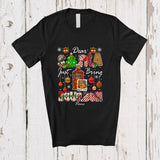 MacnyStore - Personalized Custom Name Santa Just Bring Bourbon; Awesome Christmas Tree Drinking Drunker T-Shirt