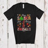 MacnyStore - Personalized Custom Name Santa Just Bring Harmonica; Awesome Christmas Tree Musical Instrument T-Shirt