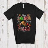 MacnyStore - Personalized Custom Name Santa Just Bring Pizza; Awesome Christmas Tree Food; Family T-Shirt