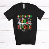 MacnyStore - Personalized Custom Name Kindergarten Teacher; Wonderful Christmas Snowman Pencil; Teaching T-Shirt