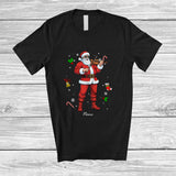 MacnyStore - Personalized Custom Name Santa Playing Violin Player; Amazing Christmas Musical Instrument T-Shirt