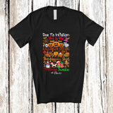 MacnyStore - Personalized Custom Name Due To Inflation Halloween Thanksgiving Christmas; Lovely Family T-Shirt