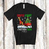 MacnyStore - Personalized Custom Name Oops I Got Another Tree; Humorous Christmas Santa Tall Giraffe; Family T-Shirt