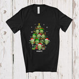 MacnyStore - Personalized Custom Name Santa Elf Brussel Sprouts Christmas Tree; Amazing X-mas Lights Vegan T-Shirt