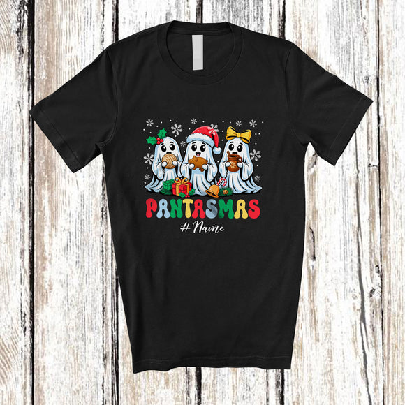 MacnyStore - Personalized Custom Name Pantasmas; Lovely Christmas Three Mexican Boo Ghost Pan Dulce; Family T-Shirt