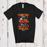 MacnyStore - Personalized Custom Name Pumpkin Spice Makes Hair Stylist Nice; Lovely Thanksgiving Family T-Shirt