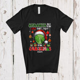 MacnyStore - Personalized Custom Name Sprouts Are For Life; Joyful Christmas Plaid Santa Brussel Sprouts Vegan T-Shirt