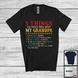 MacnyStore - 5 Things You Should Know About My Grandpa, Amazing Father's Day Vintage, Grandpa Family T-Shirt
