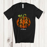 MacnyStore - Personalized Custom Name Fall Bernedoodles Pumpkin; Happy Thanksgiving Halloween Family T-Shirt