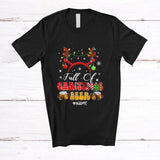 MacnyStore - Personalized Custom Name Full Of Christmas Beer; Joyful Drinking X-mas Lights Couple Family T-Shirt