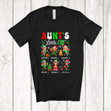 MacnyStore - Personalized Custom Name Aunt's Little Elf; Amusing Christmas Snowing Elf Squad; Family T-Shirt