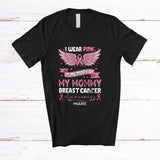 MacnyStore - Personalized Custom Name Wear Pink In Memory Of My Mommy; Lovely Breast Cancer Awareness Family T-Shirt