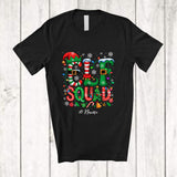 MacnyStore - Personalized Custom Name Elf Squad; Humorous Christmas Lights Elf Snowing; Pajamas Family T-Shirt