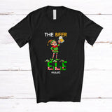 MacnyStore - Personalized Custom Name The Beer Elf; Awesome Christmas Beer Drinking Drunker T-Shirt