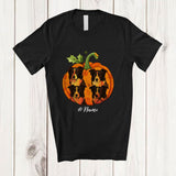 MacnyStore - Personalized Custom Name Fall Border Collie Pumpkin; Happy Thanksgiving Halloween Family T-Shirt