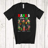 MacnyStore - Personalized Custom Name Nana's Little Elf; Amusing Christmas Snowing Elf Squad; Family T-Shirt