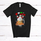 MacnyStore - Personalized Custom Name Time For A Beer; Amusing Christmas Santa In Beer Glass; Drinking Drunker T-Shirt