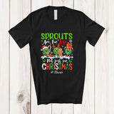 MacnyStore - Personalized Custom Name Sprouts Are For Life; Merry Christmas Three Brussels Sprout Vegan T-Shirt