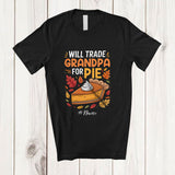 MacnyStore - Personalized Custom Name Will Trade Grandpa For Pie; Awesome Thanksgiving Family Pumpkin Pie T-Shirt