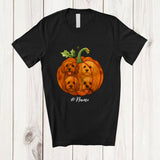 MacnyStore - Personalized Custom Name Fall Cockapoo Pumpkin; Happy Thanksgiving Halloween Family T-Shirt