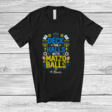 MacnyStore - Personalized Custom Name Deck The Halls With Matzo Balls; Amazing Hanukkah Lights Family T-Shirt