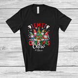 MacnyStore - Personalized Custom Name EMT Christmas Crew; Adorable Nurse Gnomes Squad With X-mas Tree T-Shirt