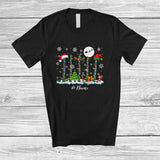 MacnyStore - Personalized Custom Name Santa Elf Clarinet Snowing; Joyful Christmas Musical Instruments Player T-Shirt