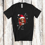MacnyStore - Personalized Custom Name Squirrel Santa Going Out; Lovely Christmas Pajama Family T-Shirt