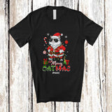 MacnyStore - Personalized Custom Name Merry Catmas; Fantastic Christmas Santa Cat Lover X-mas Lights T-Shirt